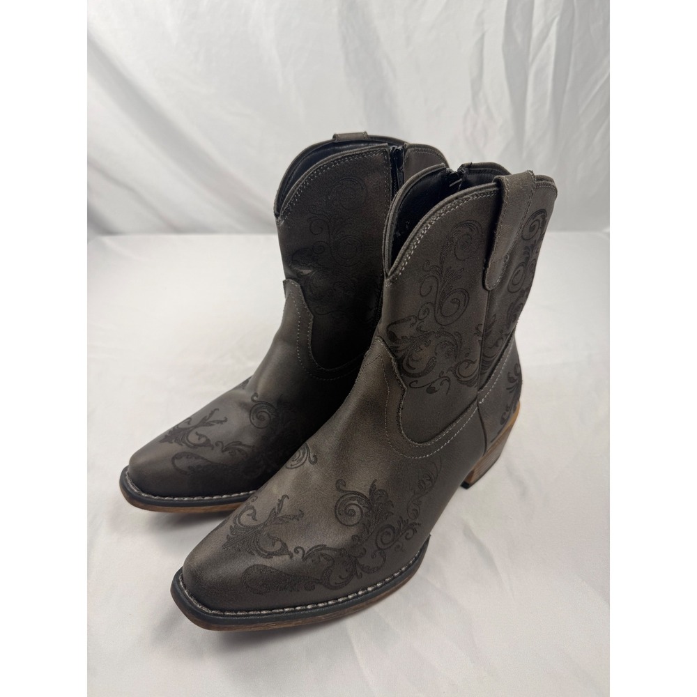 Roper Women's Size 9 Black Floral Western Cowboy Boots NWOB